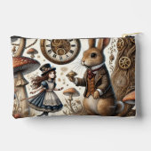 Alice im Wunderland White Rabbit Tee Art Zubehörtasche (Rückseite)