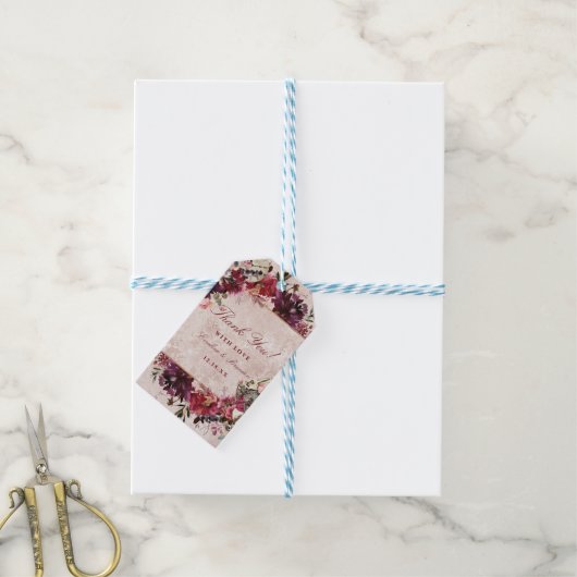 Alice im Wunderland White Rabbit Wedding Danke Geschenkanhänger (Mit Garn)