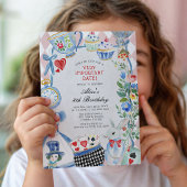 Alice im Wunderland, wichtiger Geburtstag Einladung