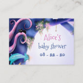 Alice im Wunderland, Windeln, Babydusche Begleitkarte (Rückseite)