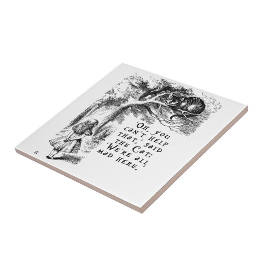 Alice im Wunderland - wir sind alle hier wütend Fliese (Seite)