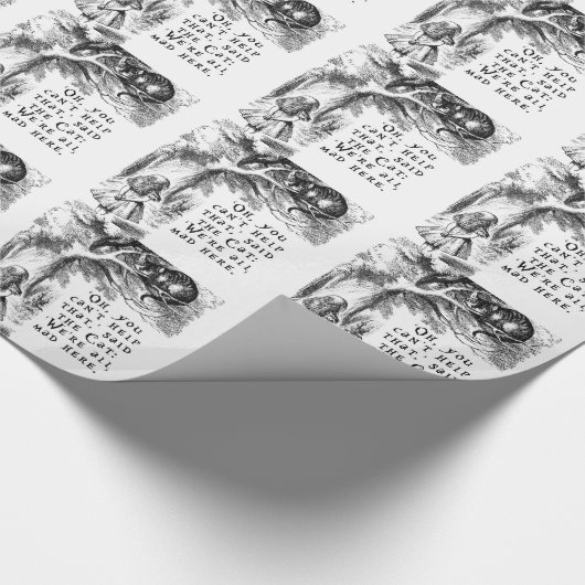 Alice im Wunderland - wir sind alle hier wütend Geschenkpapier (Ecke)
