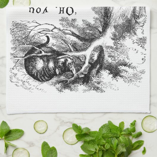 Alice im Wunderland - wir sind alle hier wütend Geschirrtuch (Gefaltet)