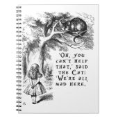 Alice im Wunderland - wir sind alle hier wütend Notizblock (Vorderseite)