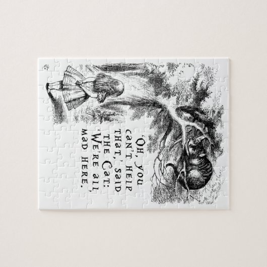 Alice im Wunderland - wir sind alle hier wütend Puzzle (Horizontal)