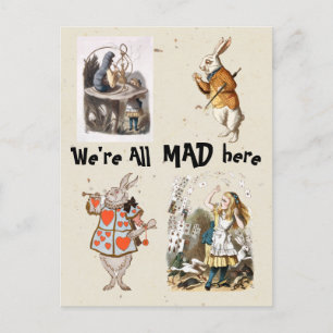 Alice im Wunderland - Wir sind alle verrückt hie Postkarte
