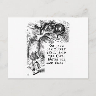 Alice im Wunderland - Wir sind alle verrückt hier Postkarte