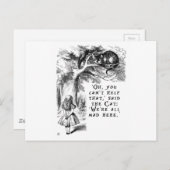 Alice im Wunderland - Wir sind alle wütend hier Postkarte (Vorne/Hinten)