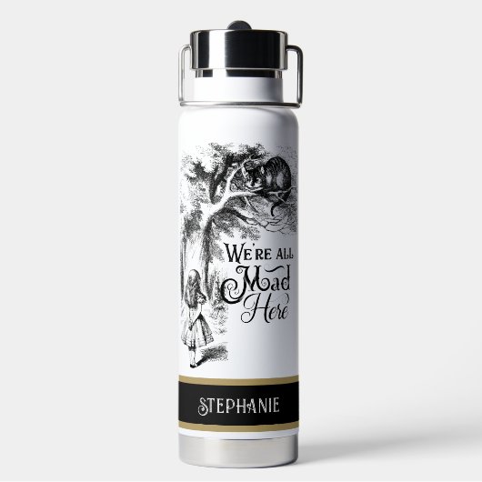 Alice im Wunderland, wir sind hier alle tot Trinkflasche (Hinten)