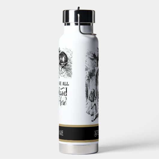 Alice im Wunderland, wir sind hier alle tot Trinkflasche (Links)