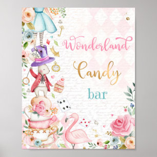 Alice im Wunderland Wonderland Candy Bar Sign Poster