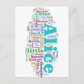 Alice im Wunderland Word Cloud Postkarte (Vorderseite)