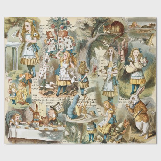 Alice im Wunderland Wrapping Paper Geschenkpapier (Flach)
