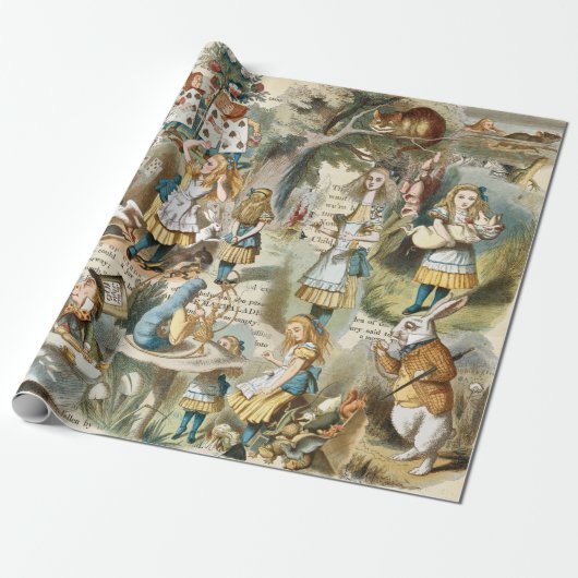 Alice im Wunderland Wrapping Paper Geschenkpapier (Ungerollt)