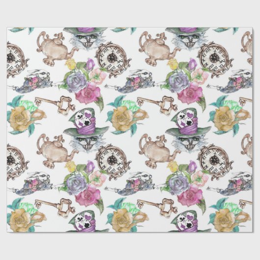Alice im Wunderland Wrapping Paper Geschenkpapier (Flach)