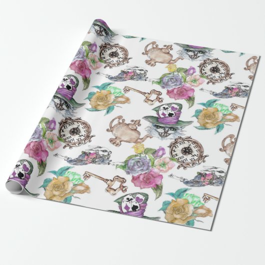 Alice im Wunderland Wrapping Paper Geschenkpapier (Ungerollt)