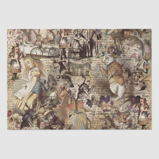 Alice im Wunderland Wrapping Paper Seidenpapier (Vorderseite)
