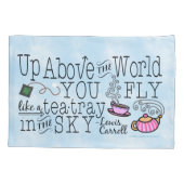 Alice im Wunderland-wunderliches Tee-Carroll-Zitat Kissenbezug (Rückseite)