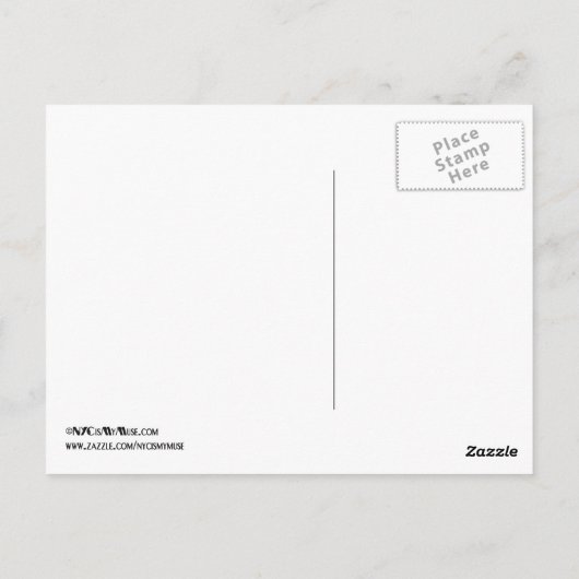 Alice im Wunderland - Zentralpark NYC Postkarte (Rückseite)