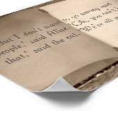 Alice im Wunderland Zitat Lewis Carroll Poster (Ecke)