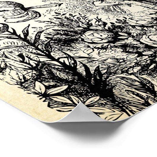 Alice im Wunderland Zitat - Shes a Wildblume - 03 Poster (Ecke)