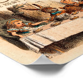 Alice im Wunderland Zitat - Sie sind ganz Bonkers Poster (Ecke)