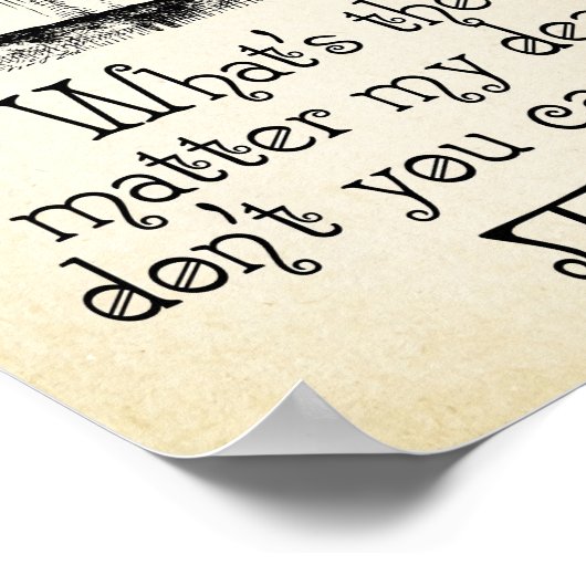 Alice im Wunderland Zitat - Tee - Mad Hatter Zitat Poster (Ecke)