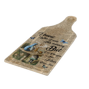 Alice im Wunderland Zitat Vintage-Wörterbuch Kunst Schneidebrett