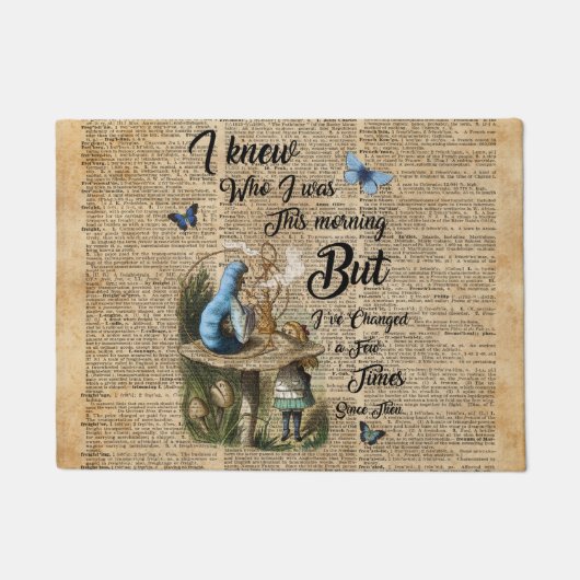 Alice im Wunderland Zitat Vintages Wörterbuch Fußmatte (Vorderseite)