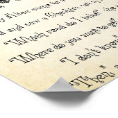 Alice im Wunderland-Zitat - Wo Will du zu G? Poster (Ecke)