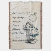 Alice im Wunderland-Zitate Decke (Vorderseite Vertikal)