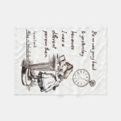 Alice im Wunderland-Zitate Fleecedecke (Vorderseite (Horizontal))