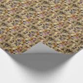 Alice im Wunderland zu Halloween Thema Cobweb Gold Geschenkpapier (Ecke)