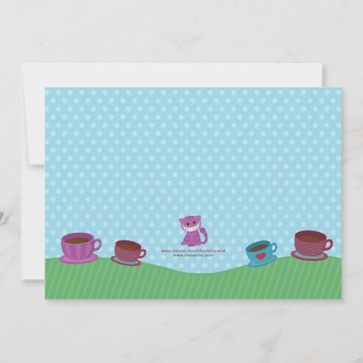 Alice im Wunderland zum Geburtstag Einladung (Rückseite)