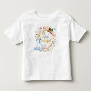 Alice im Wunderland zum Geburtstag von Mädchen Kleinkind T-shirt