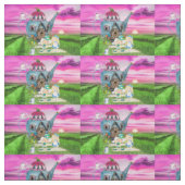 Alice im Wunderland zum Teekessel Hintergrund Stoff (Muster)