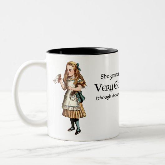 Alice im Wunderland Zweifarbige Tasse (Links)