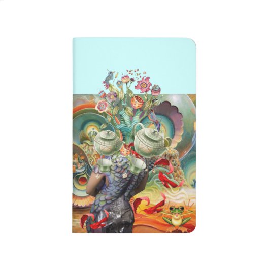 Alice im Wunderlandcollage Taschennotizbuch (Vorderseite)