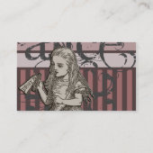 Alice im WunderlandGrunge (Rosa) Visitenkarte (Rückseite)
