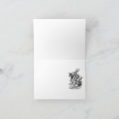Alice im Wunderlandharlekin danken Ihnen zu Dankeskarte (Innenseite)