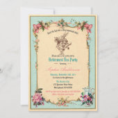 Alice im Wunderlandruhestands-Party Einladung (Vorderseite)