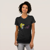 Alice im Wunderlandschwarzes T-Shirt (Vorne ganz)
