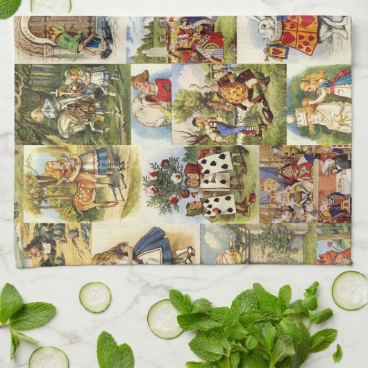 Alice im Wunderlandtuch Handtuch (Gefaltet)