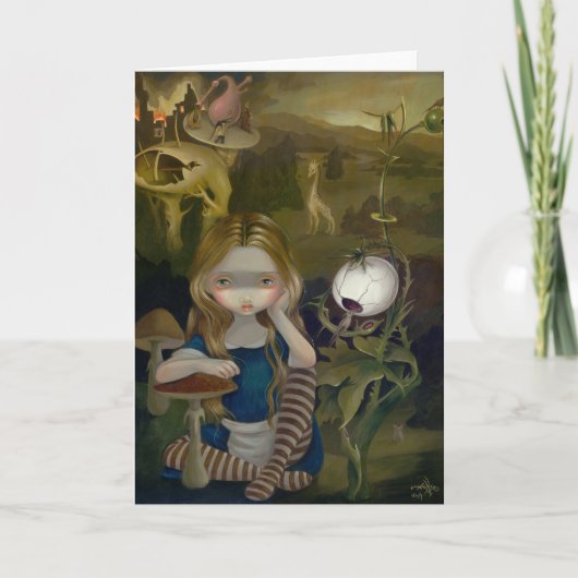 "Alice in a Bosch Landscape" Greeting Card Karte (Vorderseite)