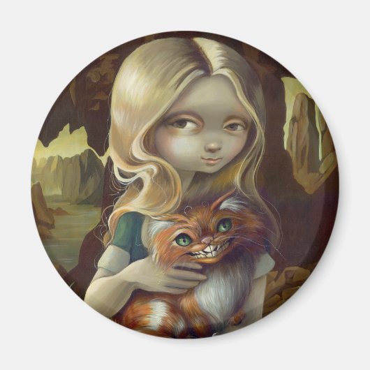 "Alice in a Da Vinci Portrait" Magnet (Vorne)