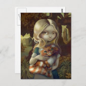 "Alice in a Da Vinci Portrait" Postkarte (Vorne/Hinten)