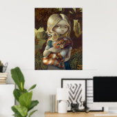 Alice in a Da Vinci Portrait Wunderland Print Poster (Heimbüro)