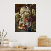 Alice in a Da Vinci Portrait Wunderland Print Poster (Küche)