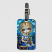 "Alice in a Van Gogh Nocturne" Gepäckanhänger (Vorderseite Vertikal)