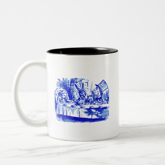 Alice in Blue Zweifarbige Tasse (Links)